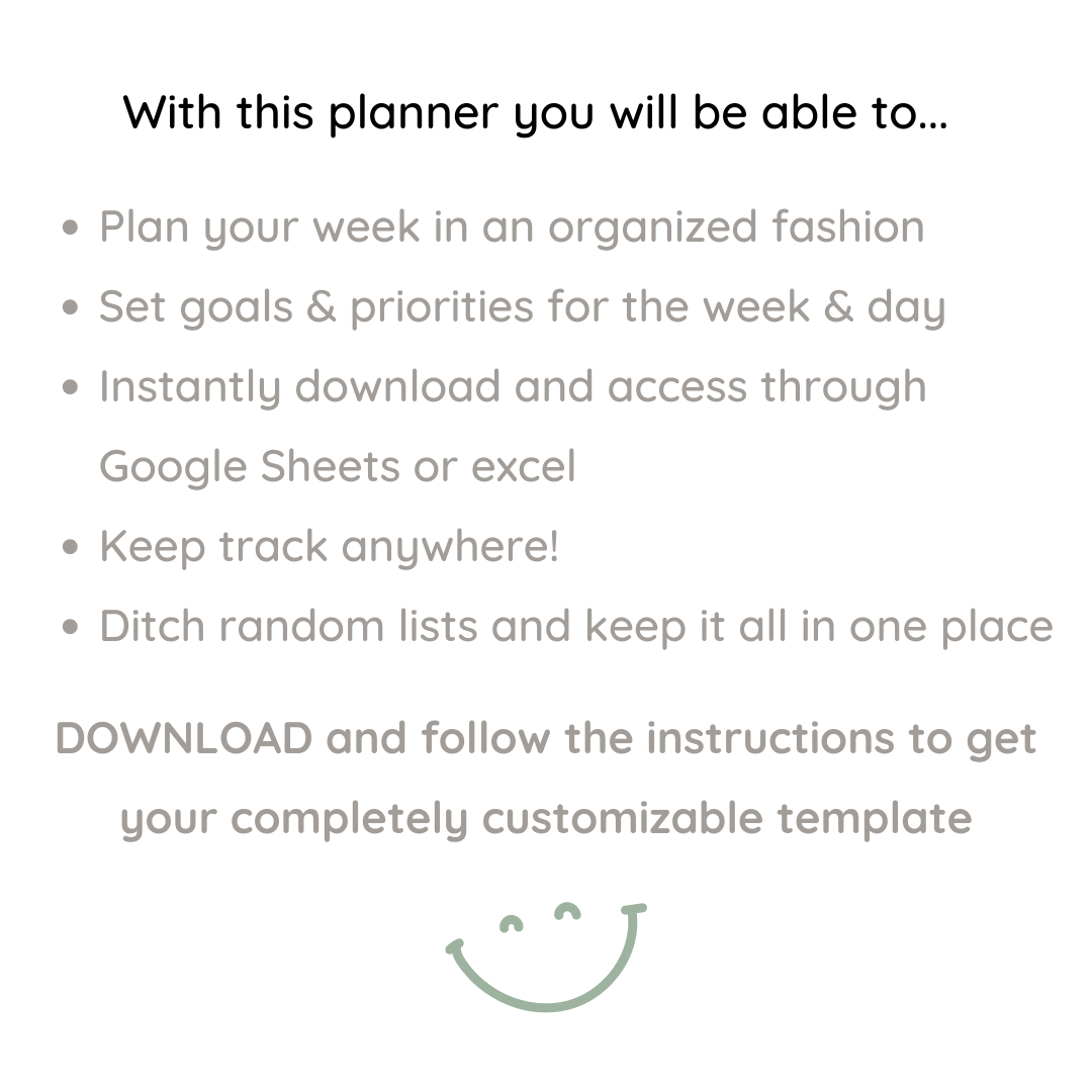 Simple Daily & Weekly Planner - for your mental well-being and keeping sh*t organized