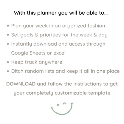 Simple Daily & Weekly Planner - for your mental well-being and keeping sh*t organized