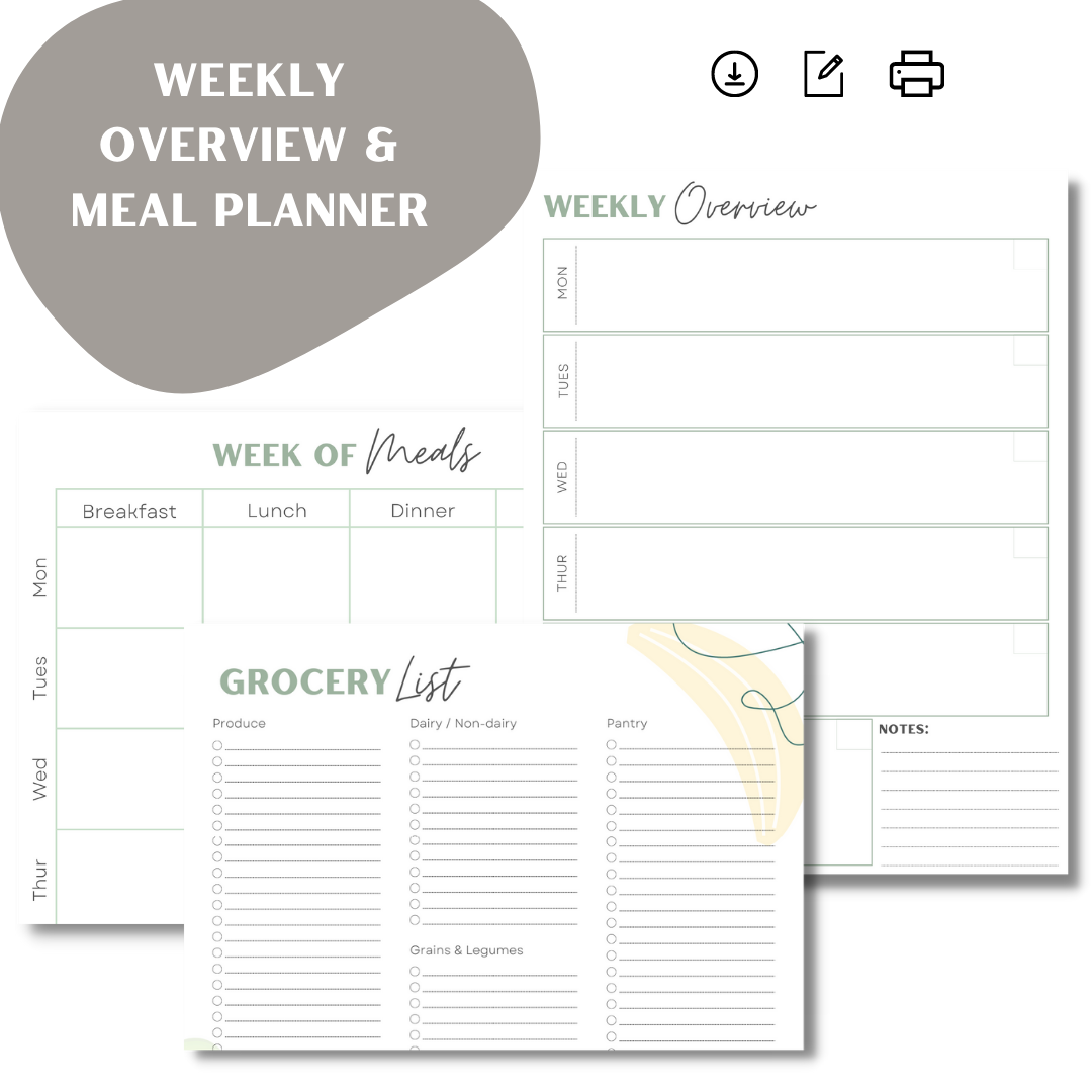 Simple Daily & Weekly Planner - for your mental well-being and keeping sh*t organized